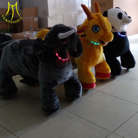 Hansel  2018 low price steel frame plush animal electric scooter kids ride game machine supplier