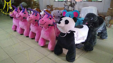 Hansel amusement park playground electric plush motorized riding animals supplier