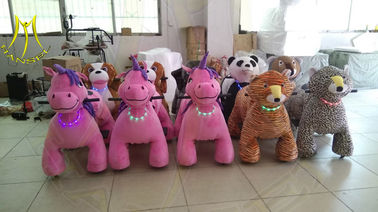 Hansel children funfair plush battery operated zoo animal toys ride supplier