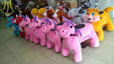 Hansel amusement park indoor stuffed coin operated children ride on animal supplier