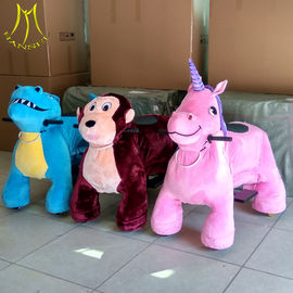 Hansel  outdoor amusement park happy ride on animal giant plush electrical animal scooter supplier