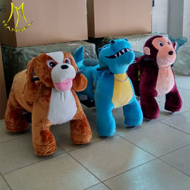 Hansel  outdoor amusement park happy ride on animal giant plush electrical animal scooter supplier