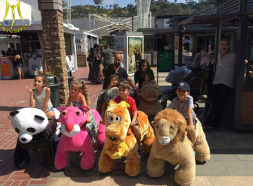 Hansel  kids rides battery operated animal plush electric ride on animals coin  in mall supplier