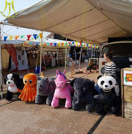 Hansel amusement mall ride on toys plush electric animal scooters for sale supplier