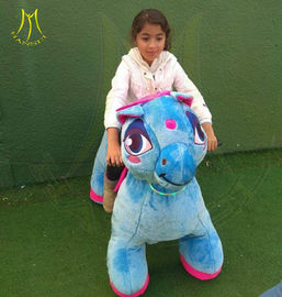 Hansel amusement park games indoor playground motorized plush riding animals supplier