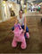 Hansel  kids plush motorized animals walking unicorn scooter rides for park animals supplier