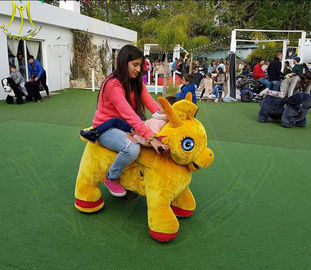 Hansel outdoor playground walking coin operated motorized plush riding animals supplier