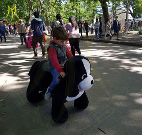 Hansel amusement park motorized plush animal plush unicorn electric scooter supplier