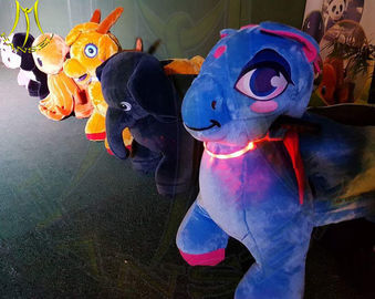 Hansel amusement park motorized plush animal plush unicorn electric scooter supplier