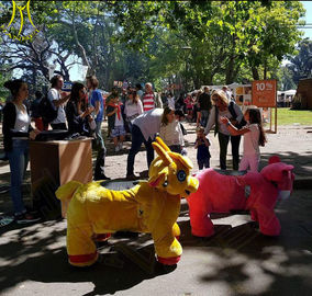 Hansel 2018 zoo animals children park products walking plush animal ride supplier