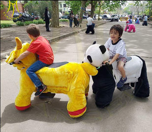 Hansel amusement park outdoor baby ride on plush animals for sale supplier