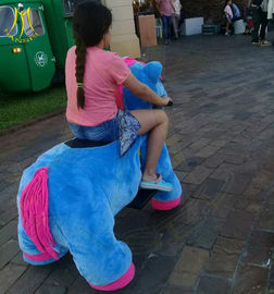 Hansel plush four wheel amusement ride on stuffed animal scooter for sale supplier