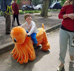Hansel outdoor playground kids ride on plush rideable motorized animals supplier