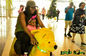 Hansel popular plush stuffed animal bike ride electric ride on toy unicorn in mall supplier