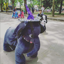 Hansel kids amusement motorized plush animal plush unicorn electric scooter supplier