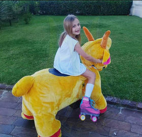 Hansel entertainment games shopping mall electric mountable animal plush ride supplier