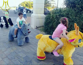Hansel entertainment games shopping mall electric mountable animal plush ride supplier
