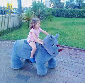 Hansel amusement kids funfair plush battery operated zoo animal rides supplier