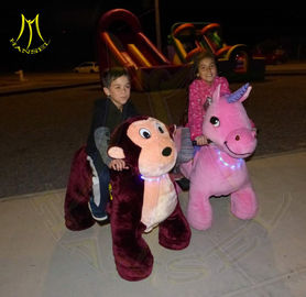 Hansel amusement park walking indoor plush motorized riding animals supplier