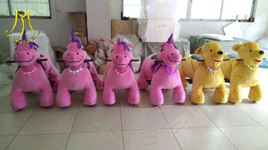 Hansel  children rides for sale mall ride on toys plush electric animal scooters supplier