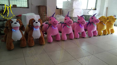 Hansel  children rides for sale mall ride on toys plush electric animal scooters supplier