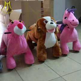 Hansel amusement park outdoor playground Motorized Plush Riding Animals supplier