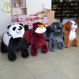 Hansel hot children amusement ride on plush motorized animal scooter supplier