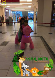 Hansel  zoo park animal walking plush battery motorized plush animal for amusement park supplier