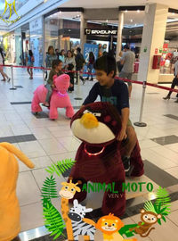 Hansel  zoo park animal walking plush battery motorized plush animal for amusement park supplier