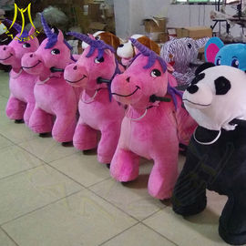 Hansel hot selling happy rides on animal motorized plush riding animals supplier