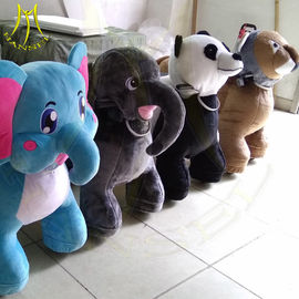 Hansel hot selling happy rides on animal motorized plush riding animals supplier
