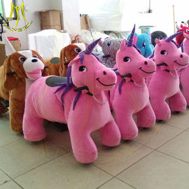 Hansel amusement indoor electronic kids plush animals scooter for sale supplier