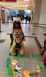 Hansel  2018 commercial plush toys stuffed animals on wheels plush animal electric scooter supplier