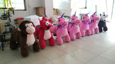 Hansel electric indoor playground games motorized plush riding animal supplier
