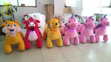 Hansel electric indoor playground games motorized plush riding animal supplier