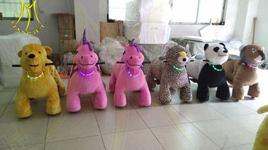 Hansel  2018 new design animal electric ride large plush ride toy with coin for sales supplier