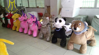 Hansel outdoor park children ride factory electric stuffed animals adults can ride supplier