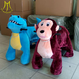 Hansel plush stuffed animals plush wheel ride on cow toy kid ride on toy supplier