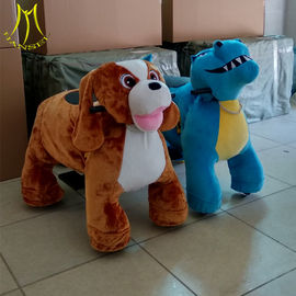 Hansel plush stuffed animals plush wheel ride on cow toy kid ride on toy supplier