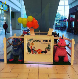 Hansel Christmas amusement park mall plush electronic kid riding animals with coins supplier