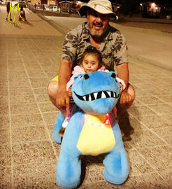 Hansel amusement park electronic children ride on walking plush animals supplier