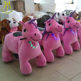 Hansel amusement park electric children plush battery operated zoo animal rides supplier