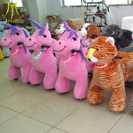 Hansel amusement park children play game coin operated plush animal rides supplier