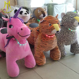 Hansel amusement games children plush battery operated electric ride on animals supplier
