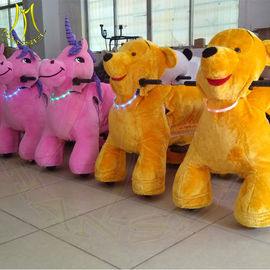 Hansel amusement park games electric walking zoo plush stuffed animals ride supplier