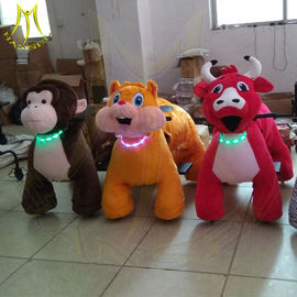 Hansel hot selling entertainment walking electric plush stuffed animals ride supplier