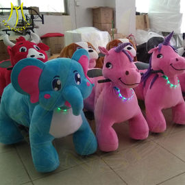 Hansel hot selling entertainment walking electric plush stuffed animals ride supplier