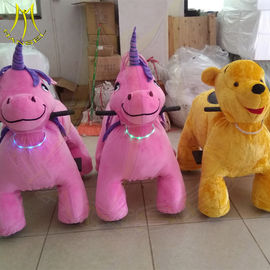 Hansel amusement park battery operated electric walking stuffed animal ride supplier