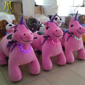 Hansel coin operated electric plush outdoor ride walking animals supplier