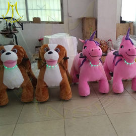 Hansel children battery operated moving walking plush animal rides supplier